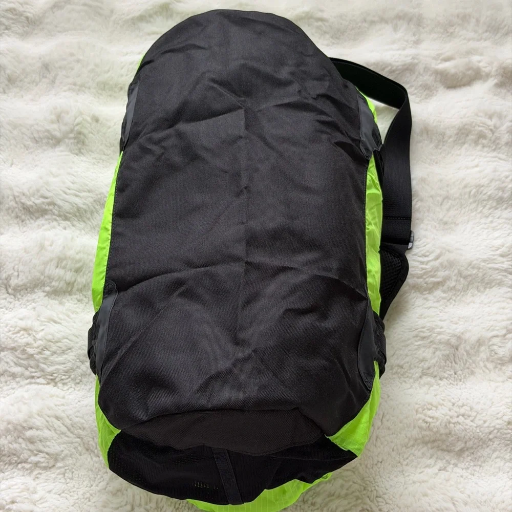 RLX Ralph Lauren Neon Green and Black Sport Packable Duffel Lightweight Bag